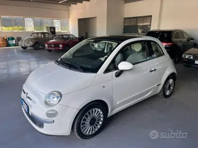 Usata Fiat 500 Lounge 69 CV (50 kW) 2009 Bianco Cabrio