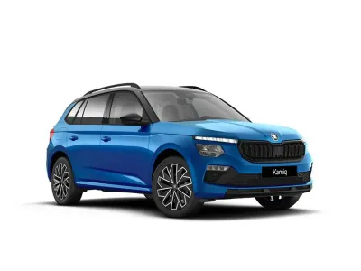 Nuova Skoda Kamiq Monte Carlo 116 CV (85 kW) 2026 Blu race metallizzato nero tulipano perl SUV