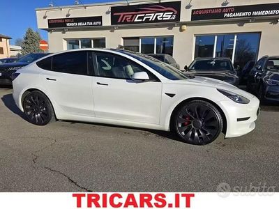 Usata Tesla Model 3 Long Range AWD 366 kW (498 CV) 2021 Bianco Berlina