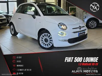 Usata Fiat 500 Lounge 95 CV (69 kW) 2017 Bianco Berlina