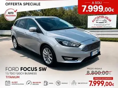 Usata Ford Focus Titanium 120 CV (88 kW) 2017 Grigio Station wagon
