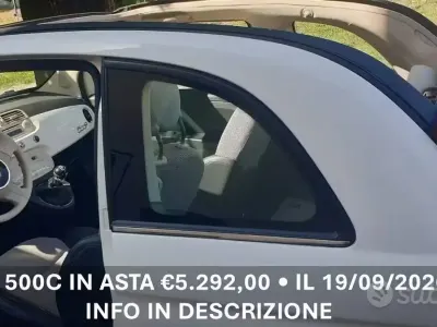 Usata Fiat 500C Rock 69 CV (50 kW) 2010 Bianco Cabrio