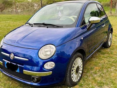 Begagnad Fiat 500 Lounge 75 HK (55 kW) 2010 Blå Halvkombi