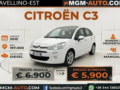 Usata Citroën C3 Exclusive 99 CV (72 kW) 2015 Bianco Berlina