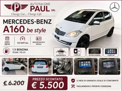 Usata Mercedes A160 Style 95 CV (69 kW) 2010 Bianco ghiaccio Monovolume