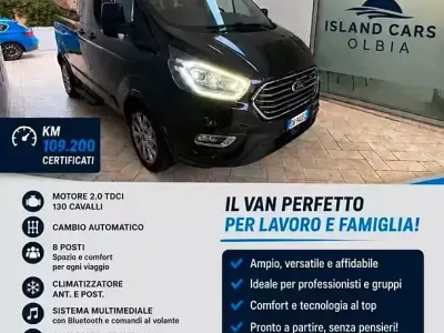 Usata Ford Tourneo Custom 131 CV (96 kW) 2020 Nero Furgone