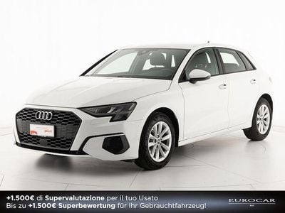 Usata Audi A3 Advanced 110 CV (80 kW) 2021 Bianco ibis Berlina