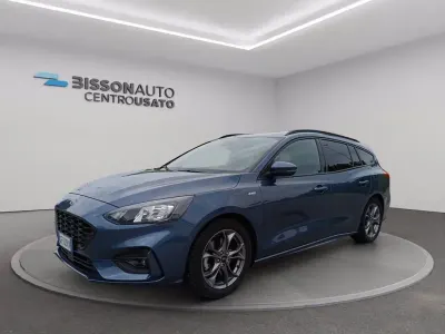 Gebraucht Ford Focus ST-Line 125 PS (91 kW) 2021 Blau Kombi