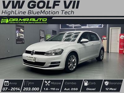 Usata VW Golf VII Highline 110 CV (80 kW) 2014 Bianco Berlina