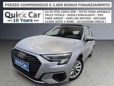 Usata Audi A3 Advanced 150 CV (110 kW) 2020 Argento Berlina