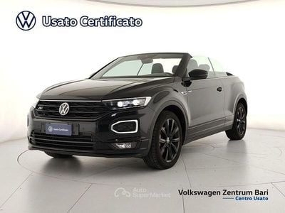 Usata VW T-Roc Cabriolet R-line 150 CV (110 kW) 2021 Nero Cabrio