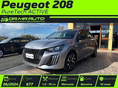 Usata Peugeot 208 Active 74 CV (54 kW) 2024 Grigio Utilitaria