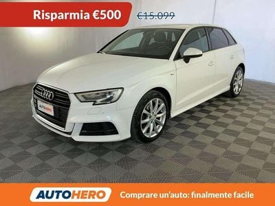 Usata Audi A3 116 CV (85 kW) 2017 Bianco Berlina