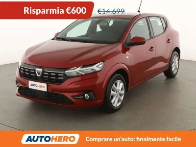 Usata Dacia Sandero Comfort 91 CV (66 kW) 2022 Rosso Utilitaria