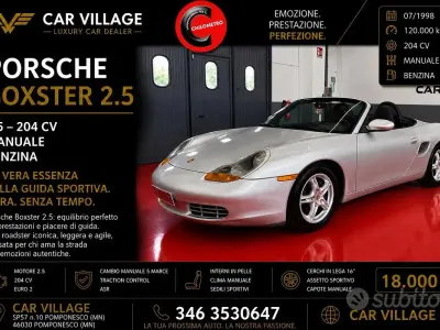 Usata Porsche Boxster 204 CV (150 kW) 1998 Grigio Cabrio
