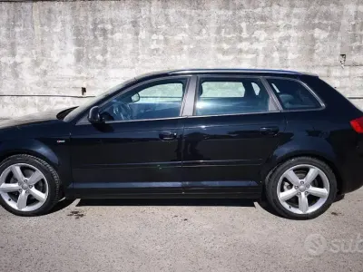 Usata Audi A3 S-Line 105 CV (77 kW) 2008 Nero Utilitaria