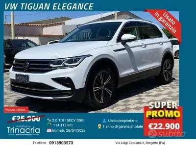 Usata VW Tiguan Elegance 150 CV (110 kW) 2022 Bianco SUV