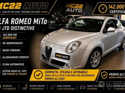 Usata Alfa Romeo MiTo Distinctive 95 CV (69 kW) 2010 Grigio Utilitaria