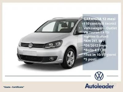 Begagnad VW Touran Highline 150 HK (110 kW) 2012 Grå Minibuss