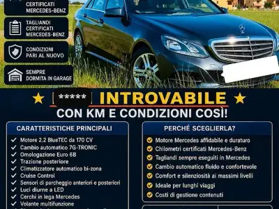 Usata Mercedes E200 Business 136 CV (100 kW) 2016 Grigio Berlina