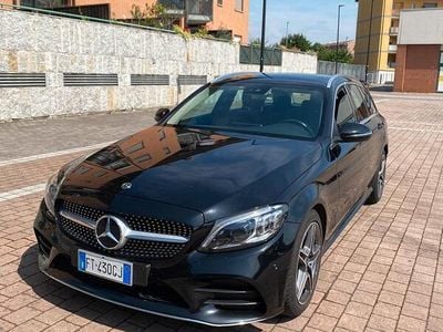 Usata Mercedes C220 AMG line 170 CV (125 kW) 2018 Nero Station wagon