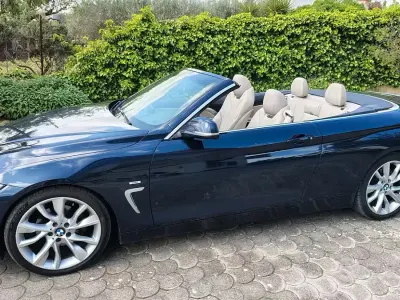 Usata BMW 420 Sport Line 184 CV (135 kW) 2014 Blu Cabrio