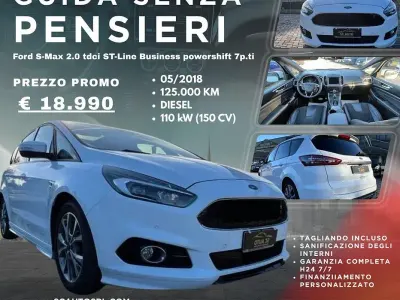 Usata Ford S-MAX ST-Line 150 CV (110 kW) 2018 Bianco Monovolume
