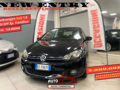 Usata VW Golf VI Trendline 105 CV (77 kW) 2010 Nero Utilitaria