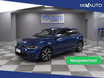 Usata VW Polo R-line 95 CV (69 kW) 2021 Blu Utilitaria