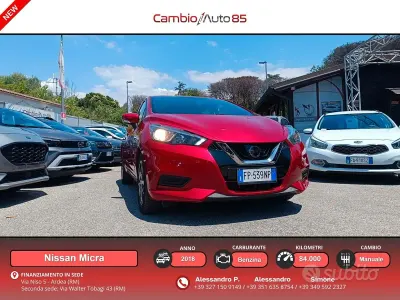 Usata Nissan Micra 71 CV (52 kW) 2018 Rosso Utilitaria
