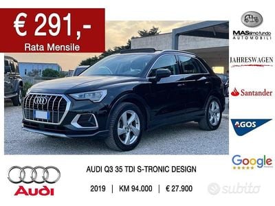 Usata Audi Q3 Advanced 150 CV (110 kW) 2019 Nero SUV