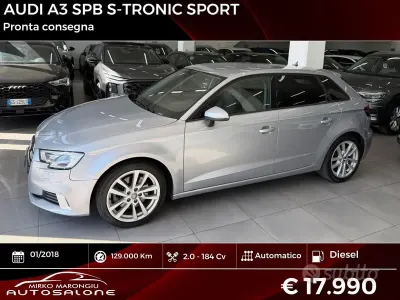 Usata Audi A3 Sport 184 CV (135 kW) 2018 Grigio Berlina