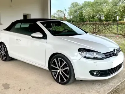 Usata VW Golf Cabriolet Highline 160 CV (117 kW) 2012 Bianco Cabrio