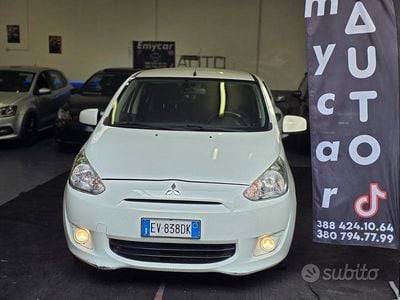 Usata Mitsubishi Space Star Intense 69 CV (50 kW) 2014 Bianco Monovolume