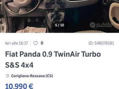 usata Fiat Panda 4x4 Panda 0.9 TwinAir Turbo S&S 4x4 4x40°