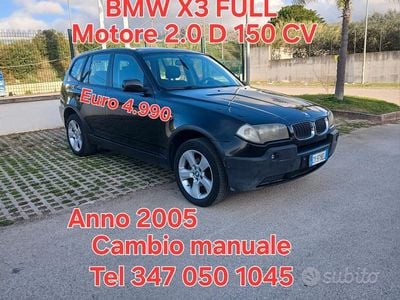 Usata BMW X3 150 CV (110 kW) 2005 Nero SUV