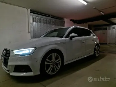 Usata Audi A3 S-Line 116 CV (85 kW) 2019 Bianco Berlina