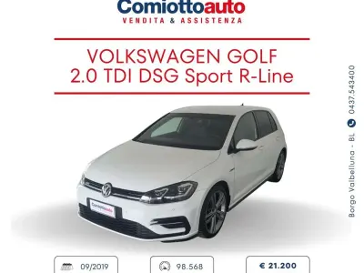 Usata VW Golf VII Sportline 150 CV (110 kW) 2019 Bianco Berlina
