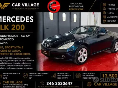 Usata Mercedes SLK200 163 CV (119 kW) 2005 Bluazzurro Cabrio