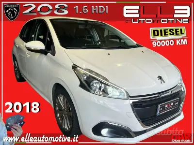 Usata Peugeot 208 75 CV (55 kW) 2018 Bianco Utilitaria