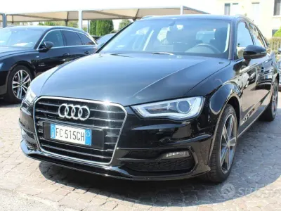 Usata Audi A3 Attraction 110 CV (80 kW) 2015 Nero Berlina