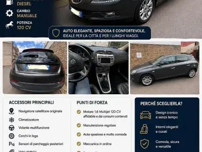 Usata Lancia Delta 120 CV (88 kW) 2008 Grigio Utilitaria