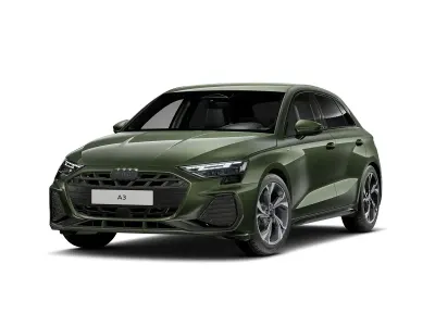 Nuova Audi A3 S-Line 204 CV (150 kW) 2026 Verde distretto metallizzato Berlina