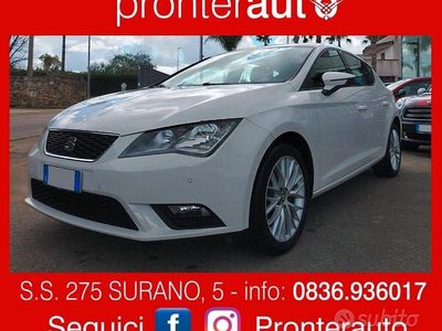 Usata Seat Leon Style 105 CV (77 kW) 2015 Bianco Berlina