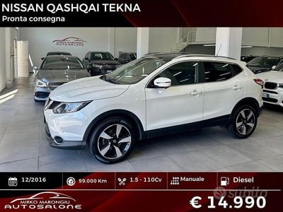 Usata Nissan Qashqai Tekna 110 CV (80 kW) 2016 Bianco SUV