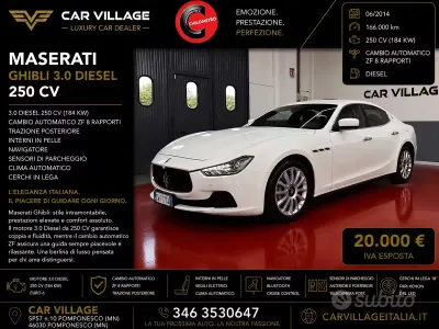Usata Maserati Ghibli 250 CV (183 kW) 2014 Bianco Berlina