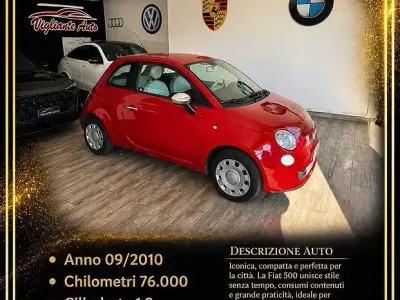 Begagnad Fiat 500 Pop 69 HK (50 kW) 2010 Röd Sedan