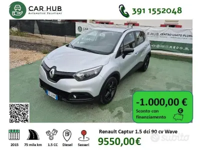 Usata Renault Captur 90 CV (66 kW) 2015 Grigio SUV