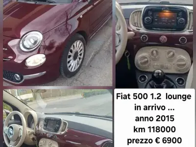 Usata Fiat 500 Lounge 69 CV (50 kW) 2015 Rosso Berlina