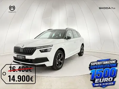 Usata Skoda Kamiq Monte Carlo 110 CV (80 kW) 2023 Bianca tetto nero SUV